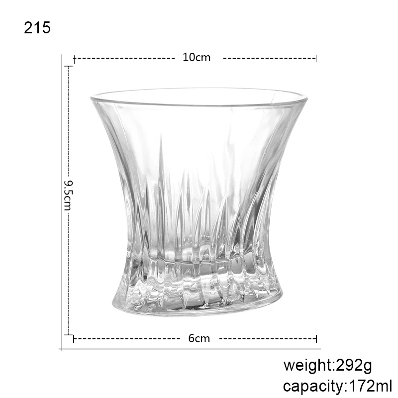 1 шт. Copo виски стеклянные бессвинцовые Хрустальные чашки высокой емкости пивной стеклянный винный стакан Бар стеклянная посуда для гостиниц бренд 20 типов - Цвет: 215