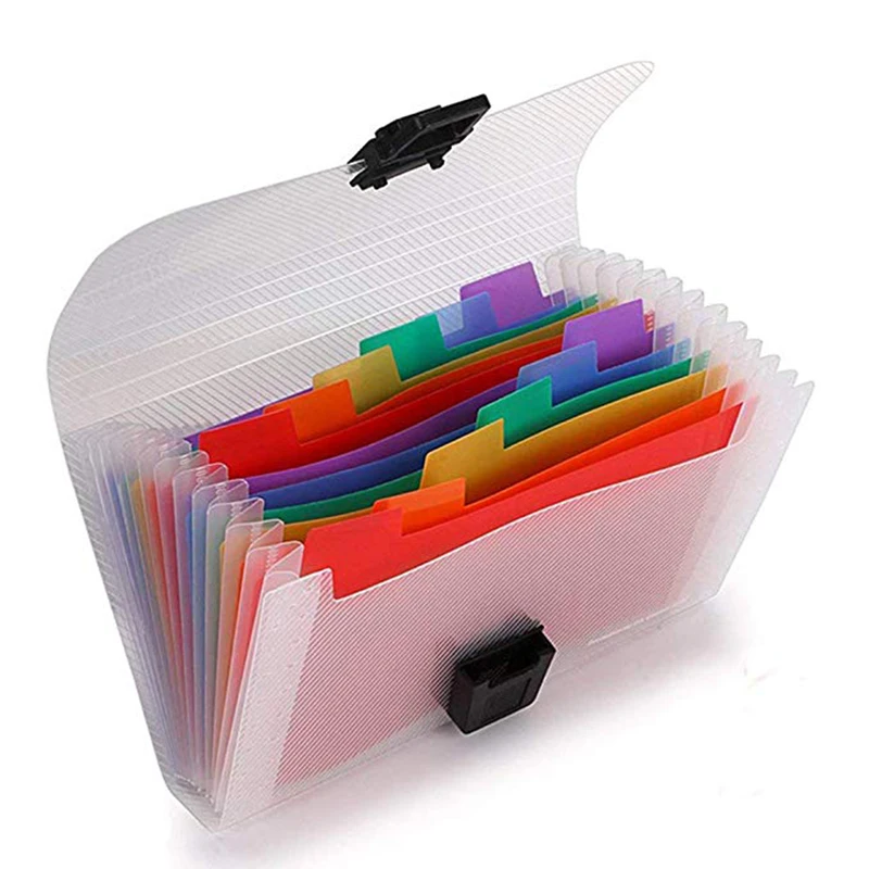 ,13 Pocket Expanding File Folder with Zipper,Small Accordion Documents for Letter A4 Paper,Receipts,Checks 10x 5 Inches Pay Bill,Coupons ThinkTex 2 Pcs Accordian File Organizer A4 Junior Size 