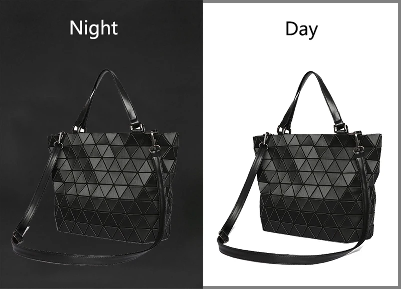 Nevenka Women Luminous Handbag Leather Shoulder Bag Women Geometric Handbags 2018 Large Tote Bag for Women Leather Crossbody Bag14