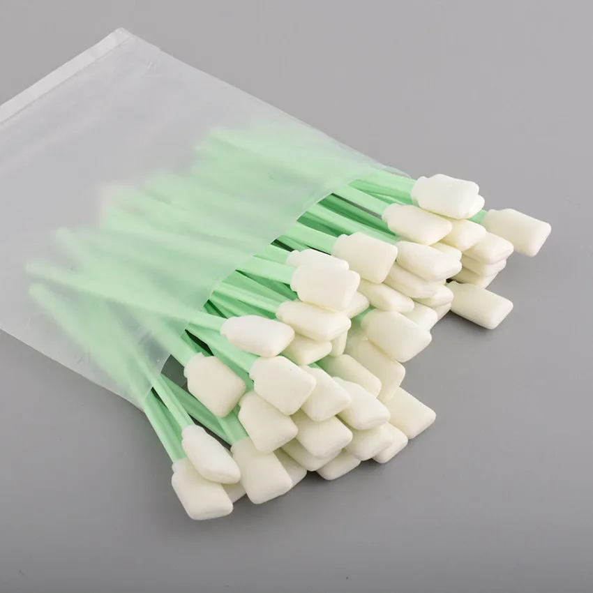 50pcs Foam Tip Cleaning Swab Lens Camera Inkjet Solvent Printer Head Lint Free