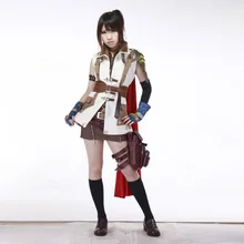 Final Fantasy 13 the Guardian Corps Lightning Cosplay Costume Military Costume Halloween Costumes for Women