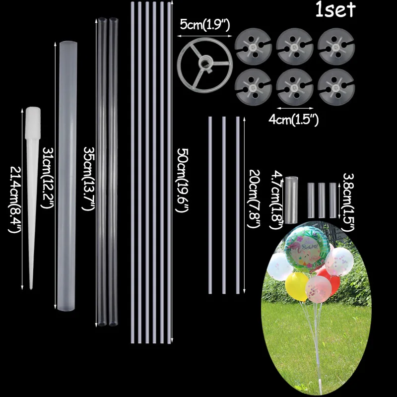 2 комплекта 7/11 трубки подставка для воздушных шаров шары Держатель колонка Baby shower для взрослых и детей на день рождения Декорации на свадьбу, вечеринку Декор поставки воздушные шары шарики воздушные шарики - Цвет: 1set garden holder
