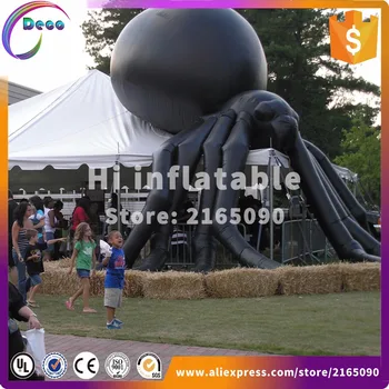 

10m wide inflatable black spider for halloween decoration