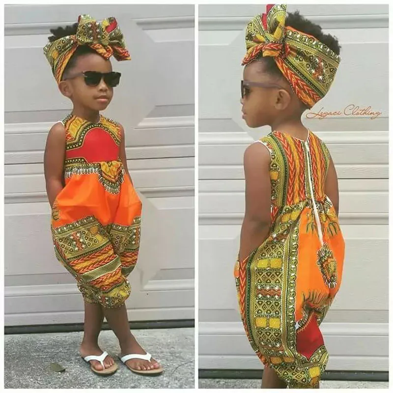 

2019 New Style Infant Baby Girls Kids African Jumpsuit ClothesToddler Rompers Outfit