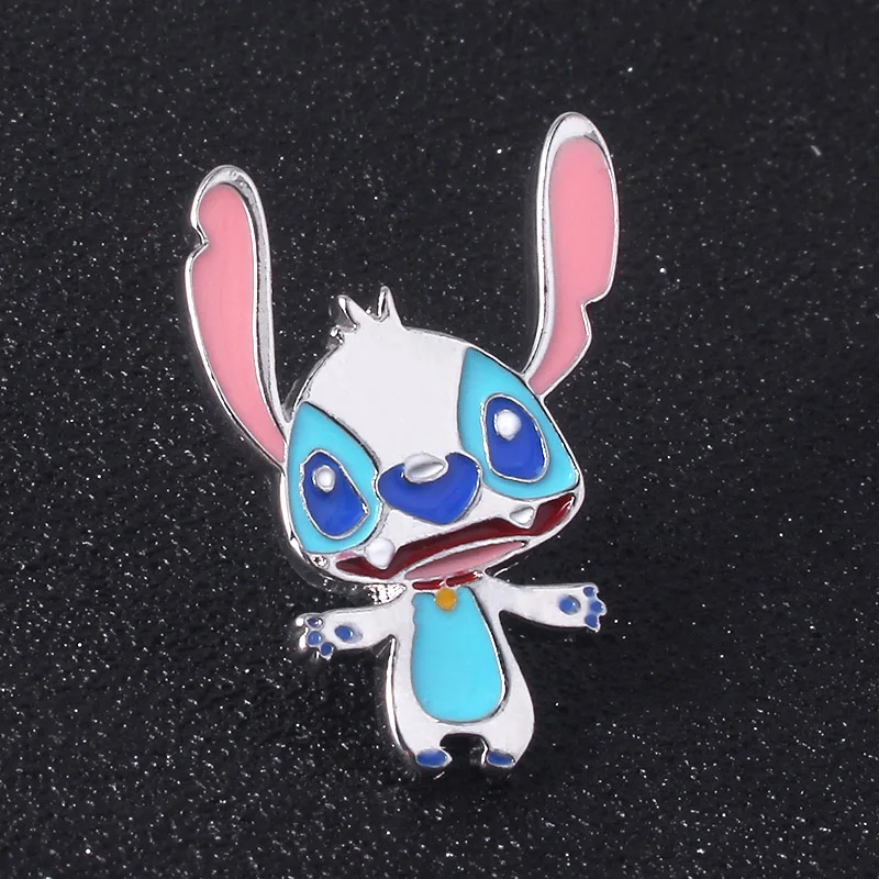 

Anime Lilo and Stitch Brooches White enamel pin lapel Cartoon Cute 626 Animal Dog Badge Backpack Bag Jewelry