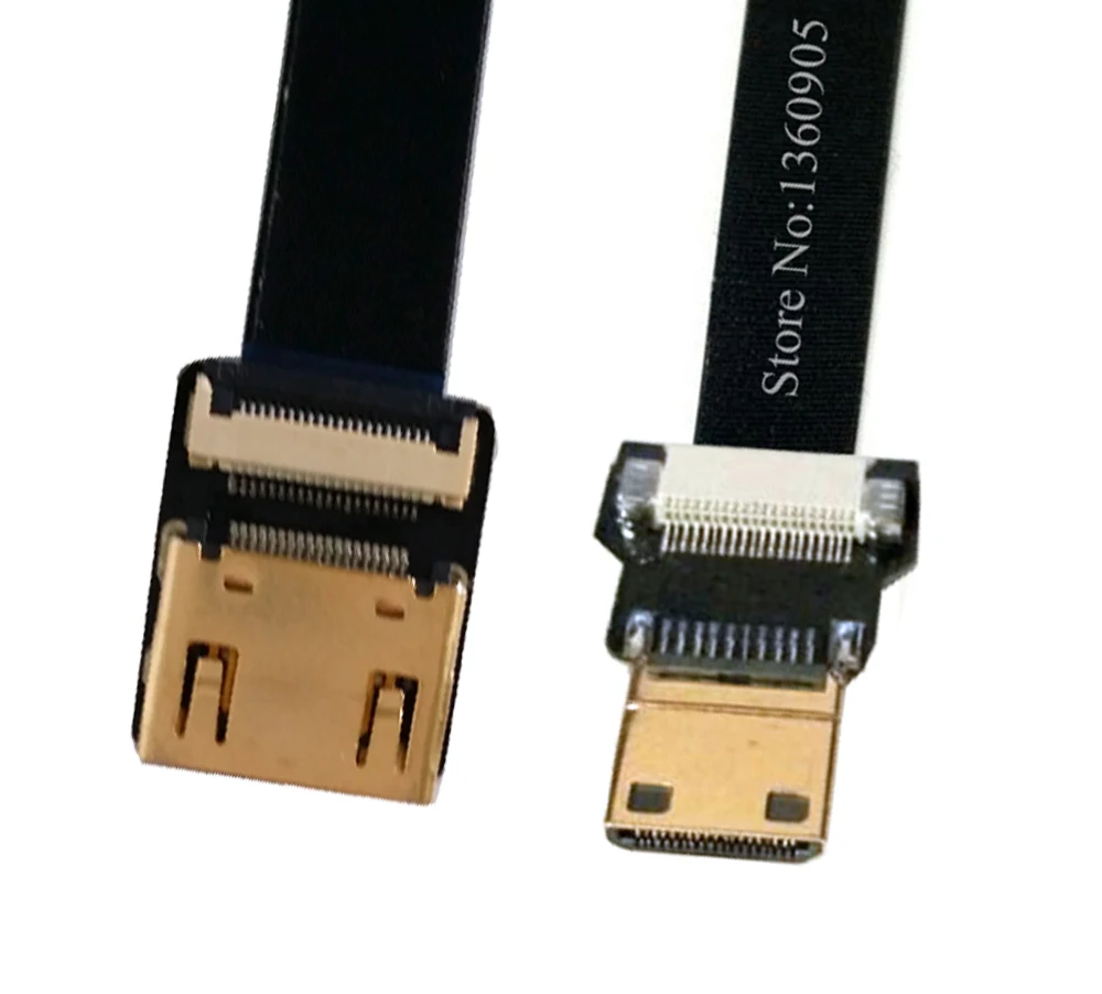 HDMI мягкие Тип кабеля прямой женщин и мужчин Тип C Мини прямо Flex Супер мягкий плоский cable-40cm/50 см/60 см/80 см/100 см