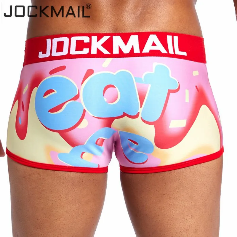 Бренд jockmail, сексуальное мужское нижнее бельё, мужские боксеры игривый печатных нижнее белье боксер самакуэка Мужские Трусы calzoncillos слипы, Лидер продаж