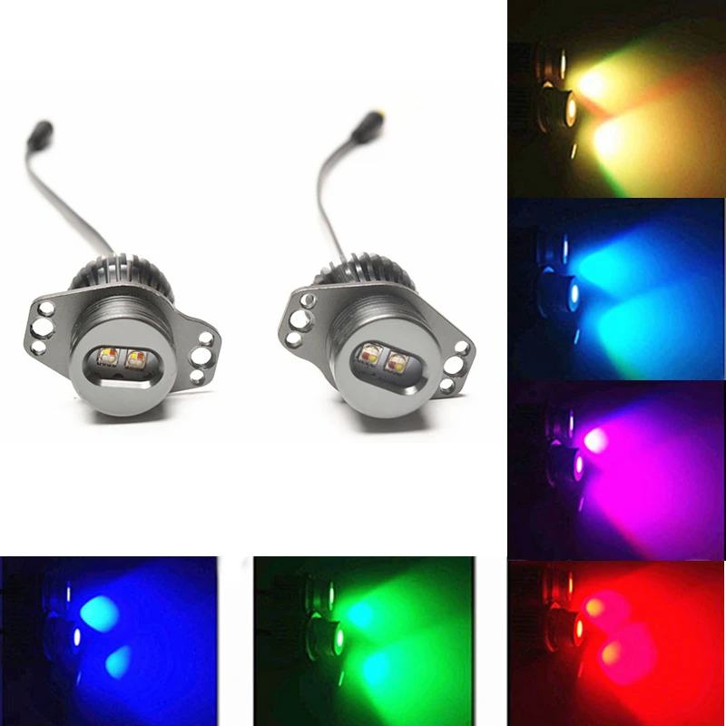 

40W Angle eyes Wifi RGB halo Car Led lens E90 Angel eye Multi color change Bluetooth Remote control marker lamp for BMW E90 E91