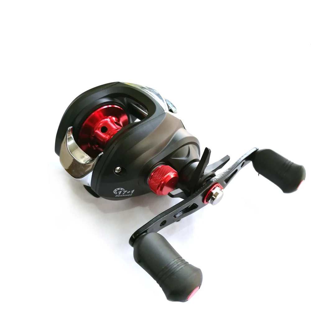 Baitcasting بكرة المغناطيسي الفرامل نظام الصيد بكرة 5 كجم ماكس السحب 17 + 1BB 7.2: 1 بكرة الصيد قارب الطعم صب الصيد بكرات