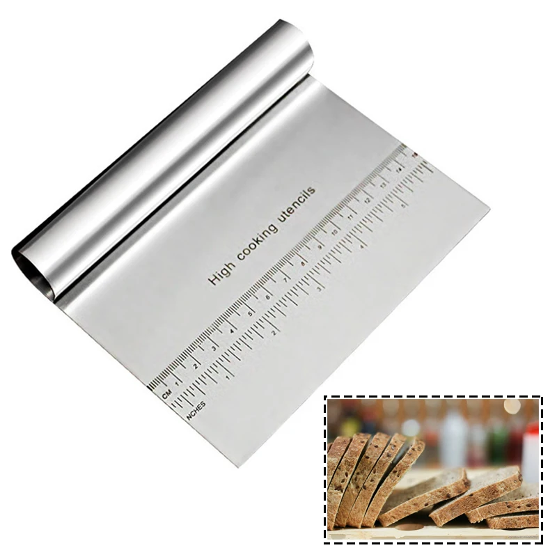  Stainless Steel Patisserie Pizza Dough Scraper Cutter Kitchen Tools Cozinha Baking Pastry Spatulas 