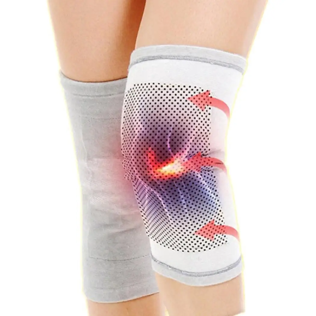 

Pain Relief Magnetic Therapy Self Heating Solid C01 Knee Fashion Support Brace Protector White Pullover Belt