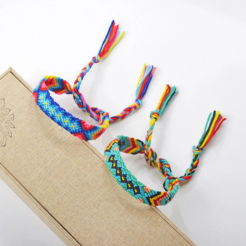 

Bohemian Thread Retro Handmade Bracelet Boho Multicolor String Cord Woven Braided Hippie Friendship Bracelets For Women Men 2019