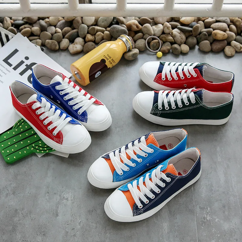 

Canvas shoes female students Korean version of Harajuku fashion trend personality