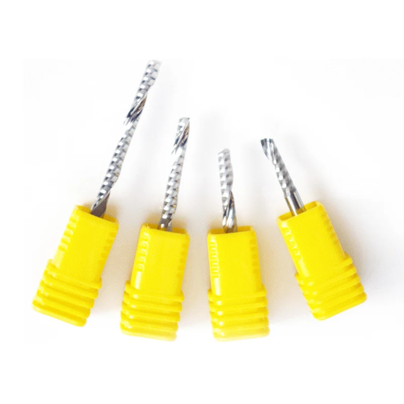 

10PCS 3.175 X 22mm Single Flute Spiral Carbide CNC Router Bits Milling Cutter