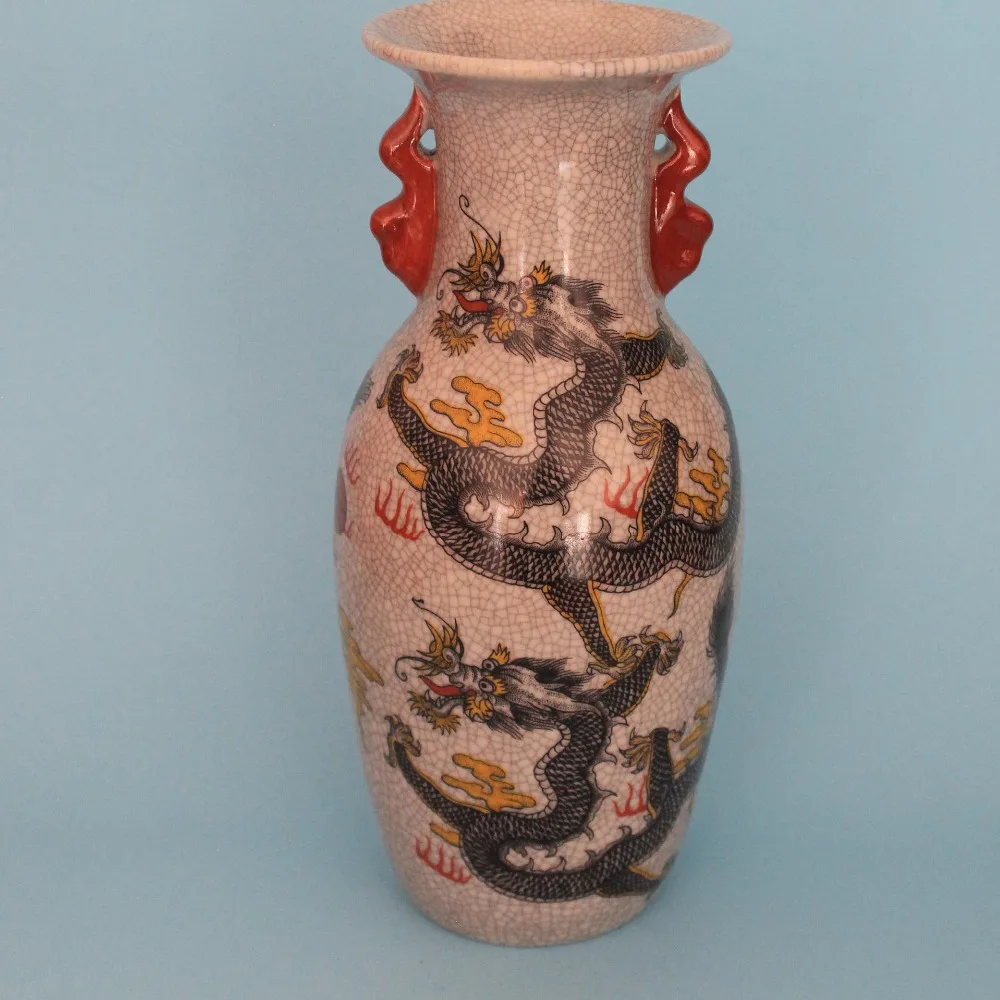 China's Qianlong year, binaural porcelain, ancient porcelain collection