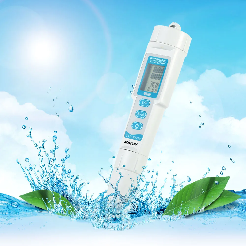 

3 in 1 Water Quality Tester ph meter for aquarium Water Monitor Pen Type EC TEMP Meter Acidometer Drink Water Quality Analyser