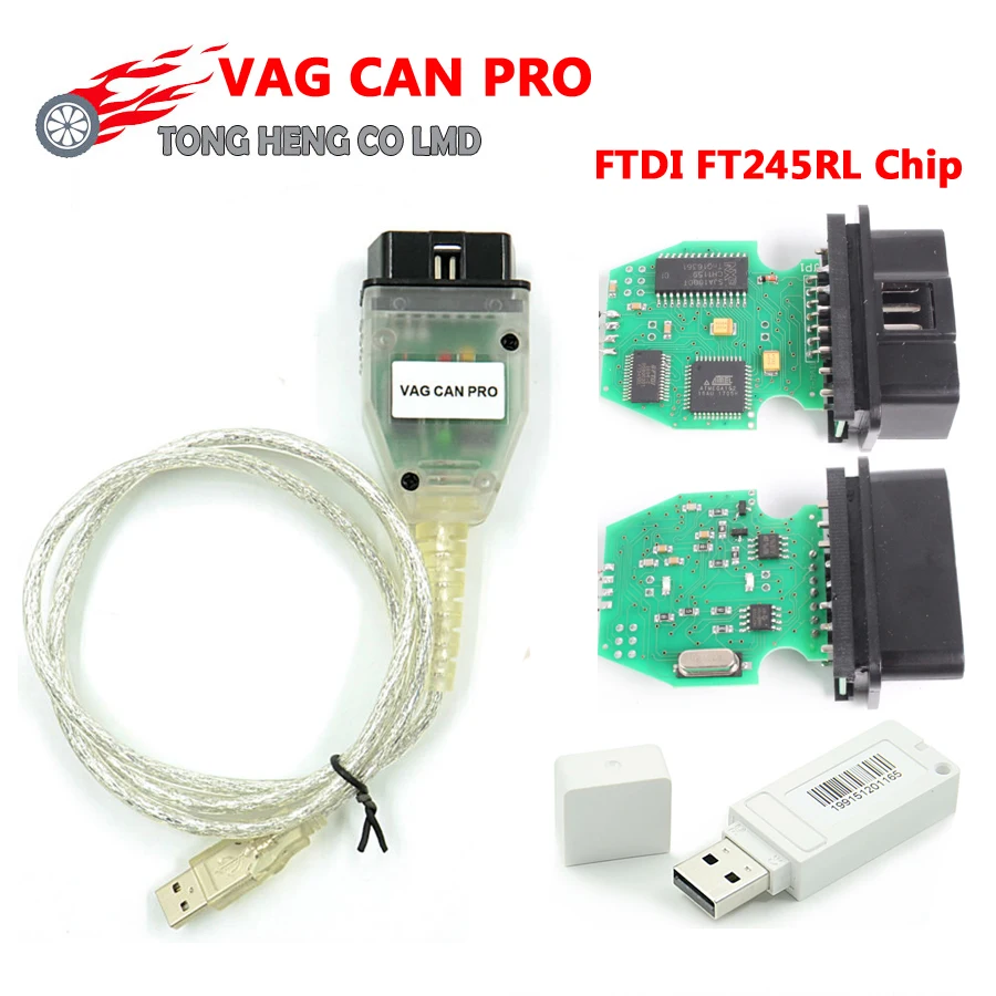 Диагностический сканер obd 2 VAG CAN PRO BUS + UDS K line S.W версия 5.5.1 VCP|Кабели и коннекторы для