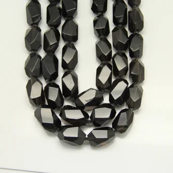 

Natural Ice Obsidian Faceted Nugget Beads for Necklace Making Jewelry,Raw Stones Cut Loose Beads Pendants Findings