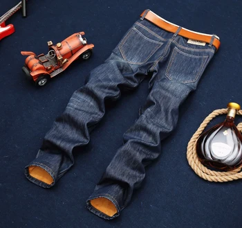 

Odinokov 2019 New Winter Warm Gold Fleece Jeans More Thick Fit For Business Jeans Regualr Fit Famous Smart Casual Softener