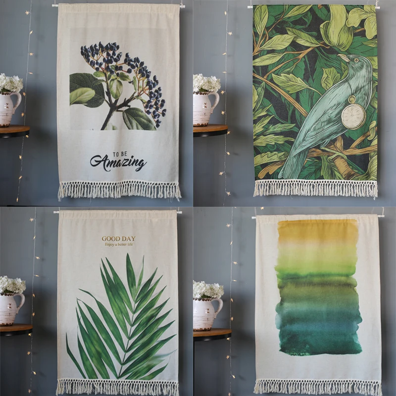 

Nordic Cotton and Linen Background Curtain Creative Fashion Hanging Cloth Small Curtain Door Curtain Decoration Dropshipping