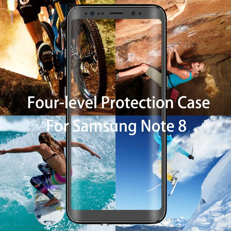 Чехол для samsung Galaxy Note 8 Note9,, серия RedPepper Dot, IP68, водонепроницаемый, для дайвинга, под водой, PC+ TPU, защитный чехол SN84