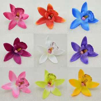 

10PCS cheap silk flower Cymbidium simulation artificial flower wedding flower butterfly orchid artificial flowers