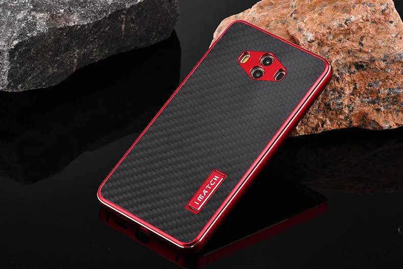 iMatch Luxury Aluminum Metal Bumper Carbon Fiber Back Cover Case for Huawei Mate 10