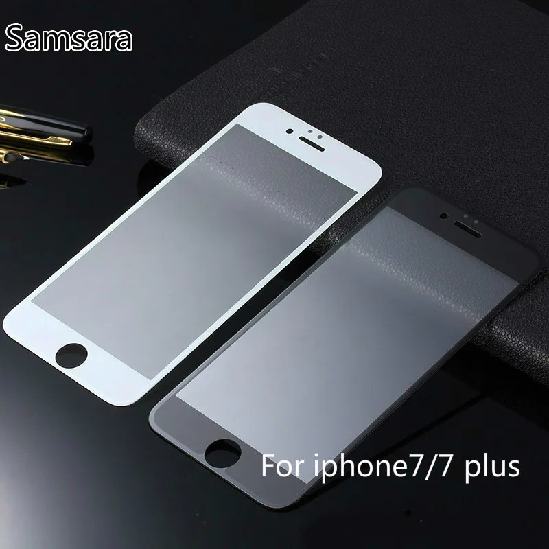 

3D Carbon Fiber Screen Protector glass for iphone7 Tempered Glass Soft Edge for iPhone 7 Plus Cell Phone Curved Edge Film black