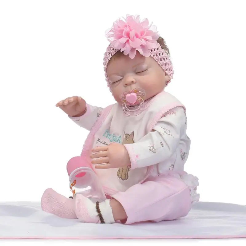 

50cm Full Silicone Bebe Reborn Sleeping Baby Waterproof Body 20" Like Real Newborn Princess Girl Waterproof Body Lovely Gift