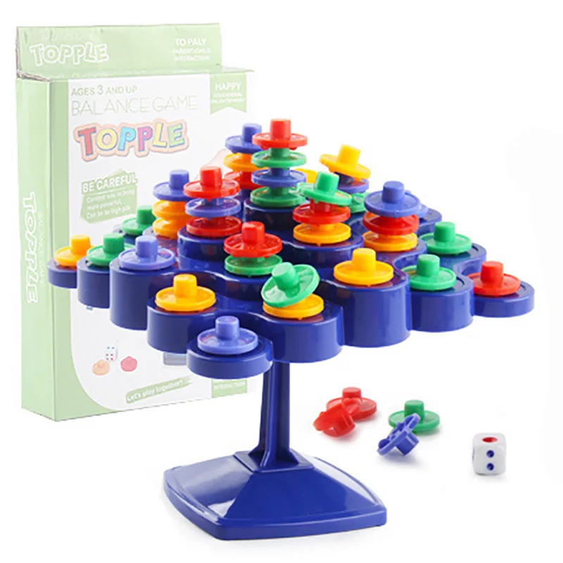 Topple Balance Puzzle Board Game Travel Package Kids Children Family