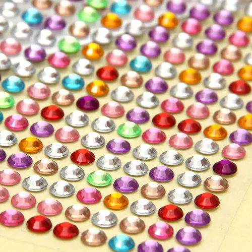 DIY crystal sticker Acrylic diamond stickers decorative accessories children's mobile phone 260pcs 6mm 1_