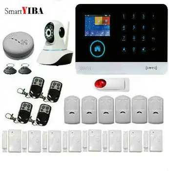 

SmartYIBA WIFI GSM Wireless Home Security Alarm Camera System Support IOS Android Apps with Smoke Detector