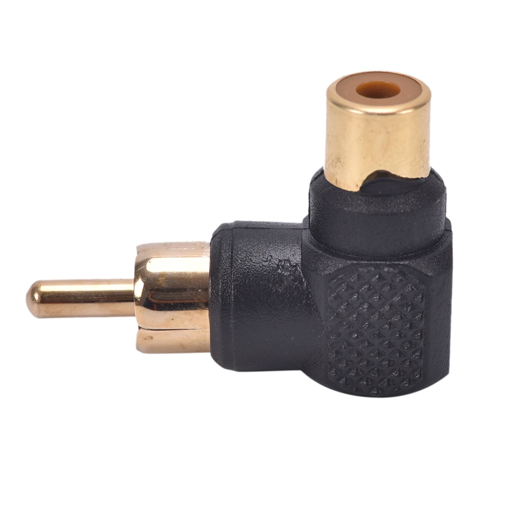Lowest Price 90 Degree RCA Right Angle Connector Plug Adapters Male To