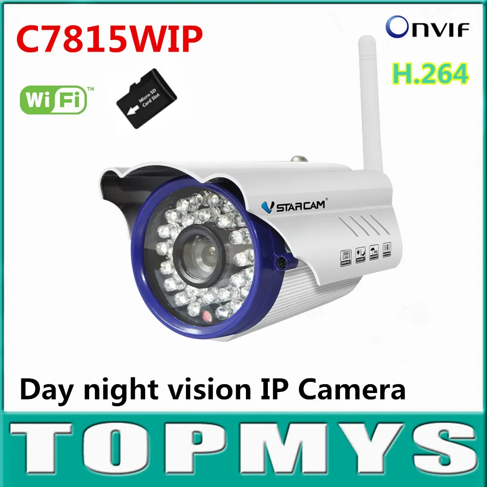 

VStarcam wifi IP Camera C7815WIP 720P HD Onvif waterproof outdoor security IP camera with TF Card slot wireless wifi camera