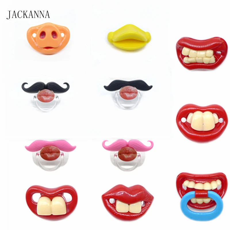 

Silicone Baby Pacifiers Infant Nipple Dummy Soothers Joke Prank Toddler Pacy Orthodontic Teat Funny Pacifiers for Babies 1PC