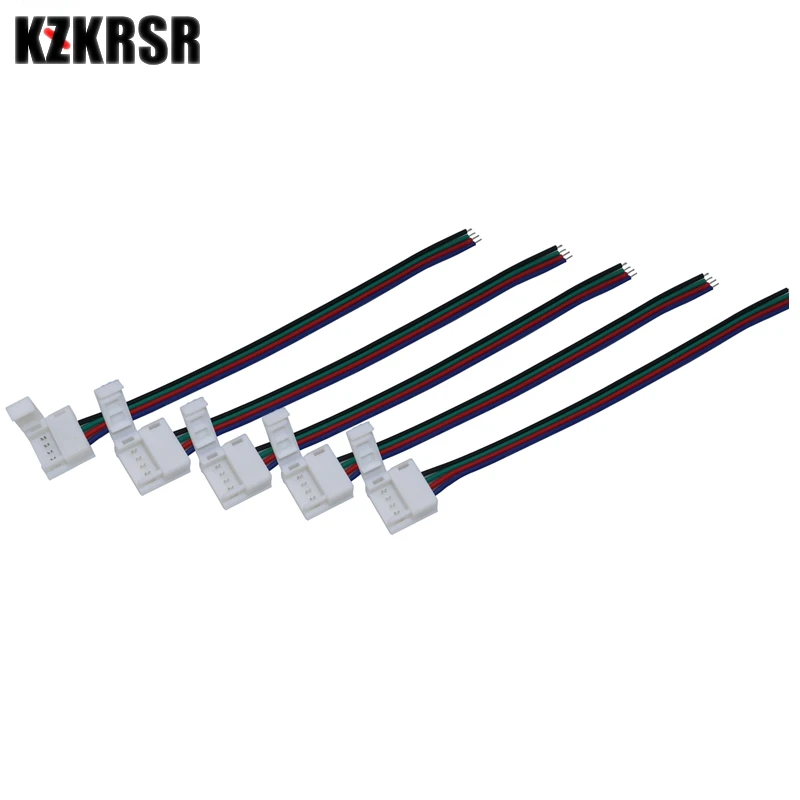 KZKRSR 10 шт 4 pin мм RGB Разъем провода кабель адаптер для IP65 водонепроницаемый SMD 5050