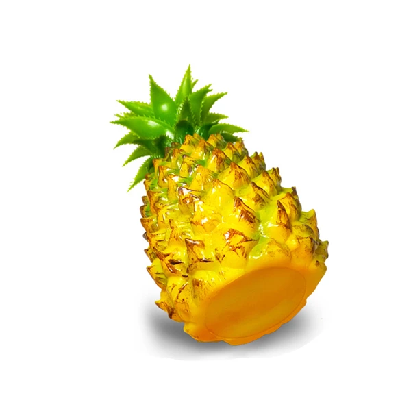 VILEAD 5,9 ''ПВХ имитация ананаса миниатюры фигурки моделирование фрукты модель украшения для дома фруктовый магазин креативные поделки - Цвет: Yellow Pineapple