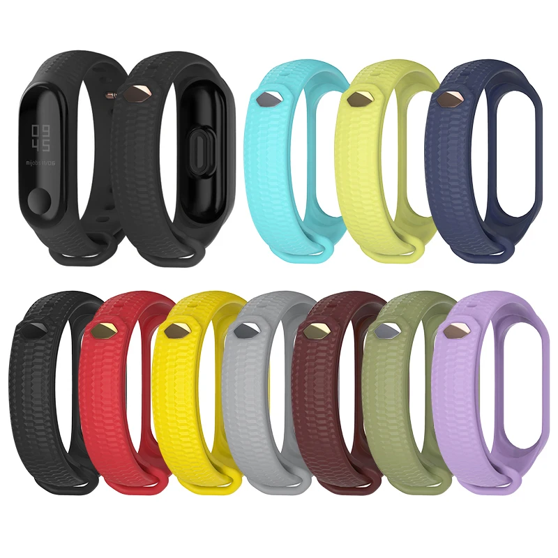 Мягкий Красочный геометрический узор для mi Band 4 аксессуары Pulseira mi band 4 спортивный силиконовый браслет ремешок для Xiao mi Smart Watch