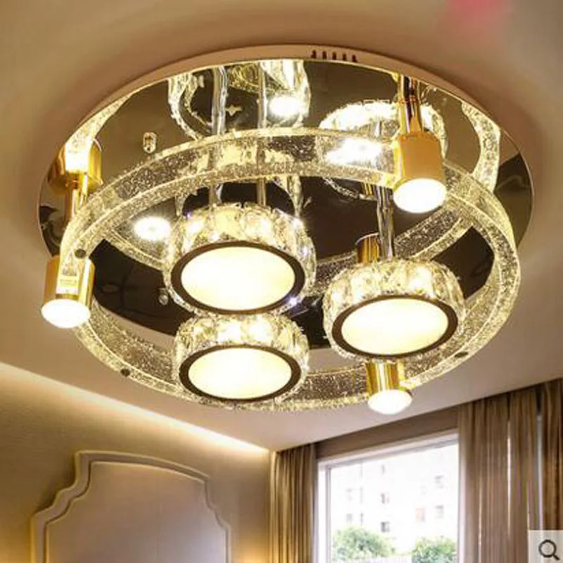 

Bedroom ceiling lamp simple modern warm romantic round restaurant lamp creative personality bubble column crystal lamps led lamp