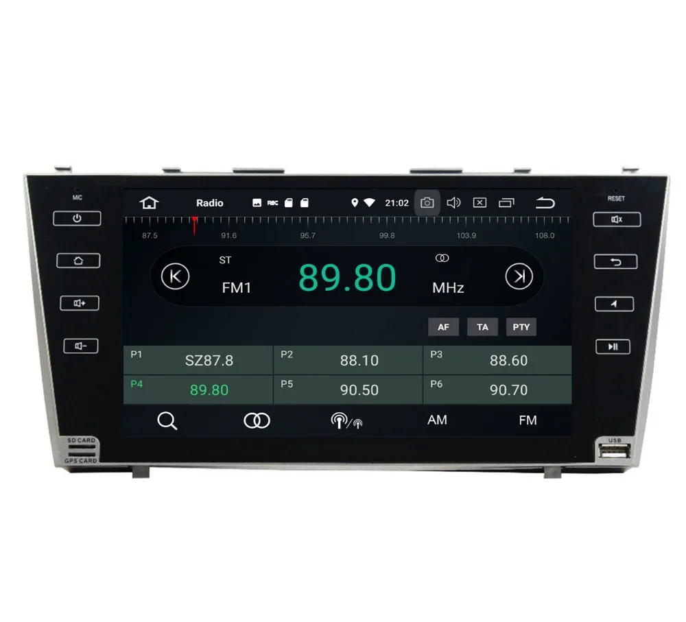 Top 9" Android 8.0 Car Audio DVD Radio GPS for Toyota CAMRY 2007 2008 2009 2010 2011 4GB RAM Bluetooth WIFI USB Mirror-link 32GB ROM 6