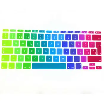 

Rainbow Spanish UK EU Silicone Keyboard Cover Skin Protector For Apple MacBook Air 11.6 inch 11" EU For Mac book 11" 11.6