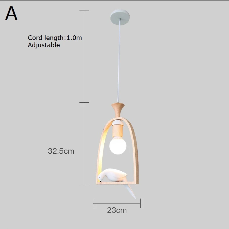 LukLoy Скандинавская лампа в виде Птиц Деревянная Современная подвесная потолочная лампа Лофт для кухни светодиодный подвесной светильник s Hanglamp подвесной светильник
