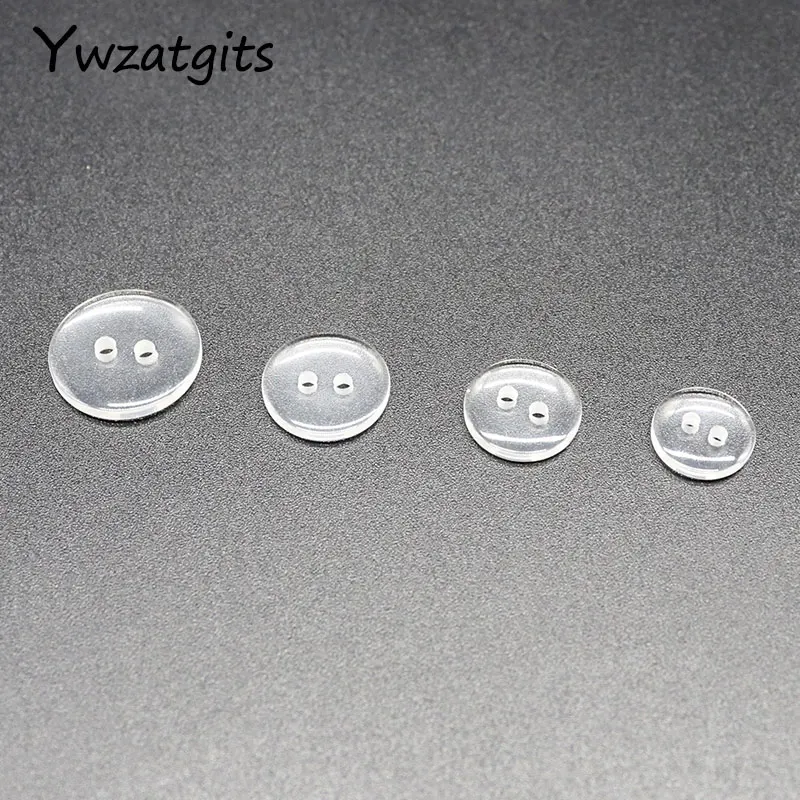 

10mm/12mm/13mm/15mm Transparent Buttons 2-Holes Clear Plastic Buttons DIY Sewing Garment Supplies Accessories 004010144