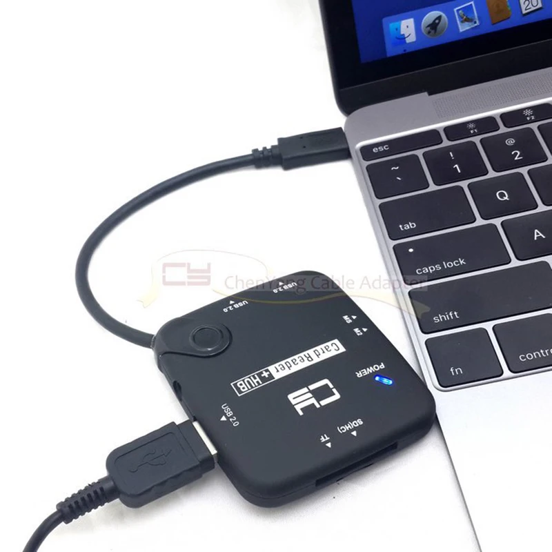 Адаптер новый читатель hub usb 3.1 usbc для hubapple macbook air usb3.1 type-c концентратор | Компьютеры