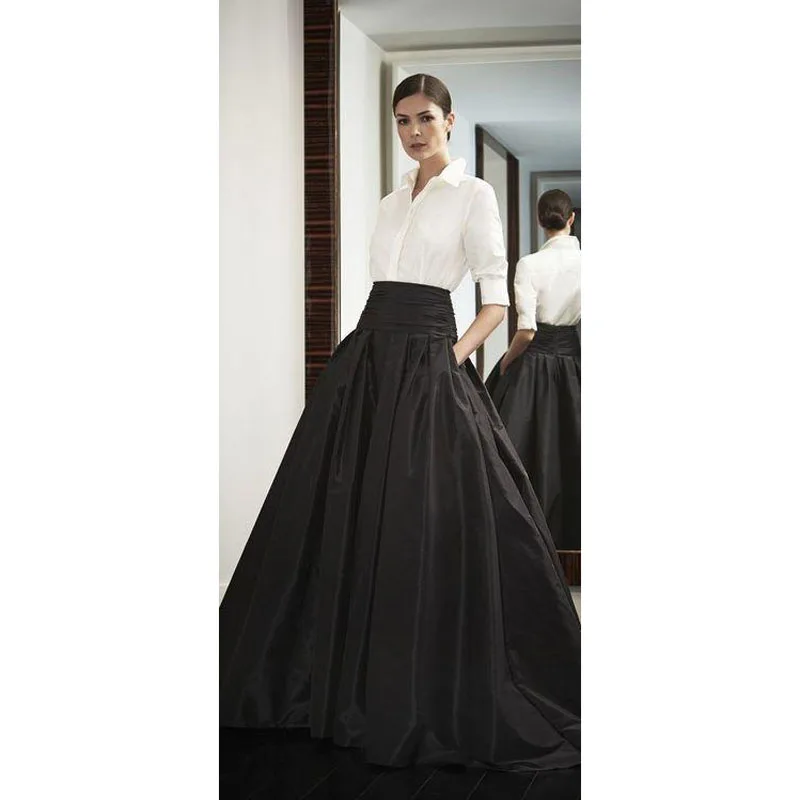 Long Black Formal Skirt 51