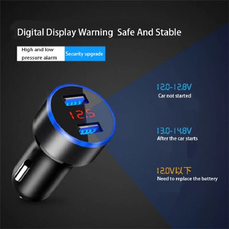 

USB Car LED Display Charger Cigarette Socket Lighter 3.1A 5V Universal Phone Car-Charger for Xiaomi Samsung S8 iPhone X 8P