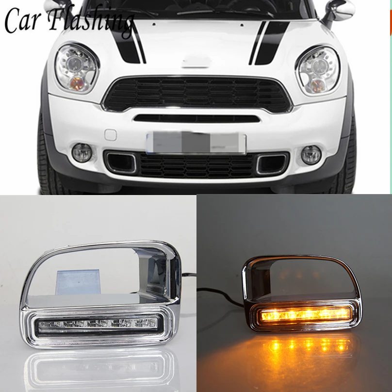 Car Flashing car styling For BMW Mini Cooper Countryman LED DRL Daytime Driving Running Light Daylight Waterproof Fog Head Lamp |