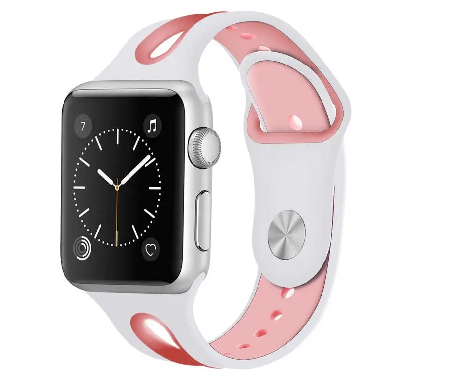 10 pz correa de silicon super sport para apple watch