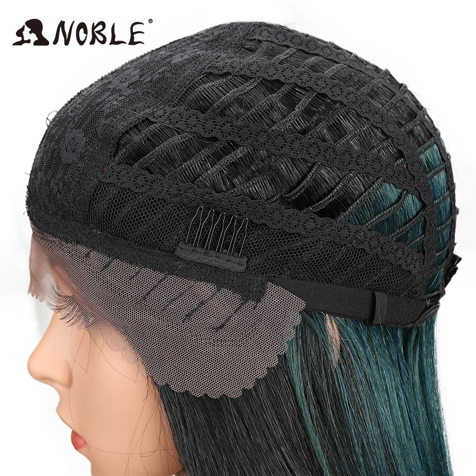 Благородные волосы 2" дюймовый синтетический парик с кружевом спереди для черных женщин жаропрочные Straigtht волосы афро-американский Плетеный парик для женщин