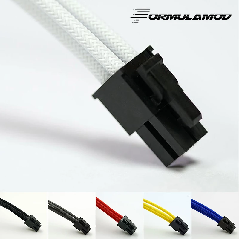 FormulaMod Fm-cpu 4P-A, cpu 4Pin удлинители питания, материнская плата 18AWG 4Pin многоцветные удлинители соответствия - изображение